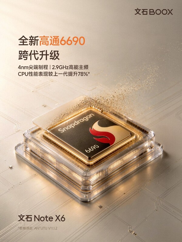 Boox' nieuwe E Ink tablet zal een Qualcomm processor hebben.