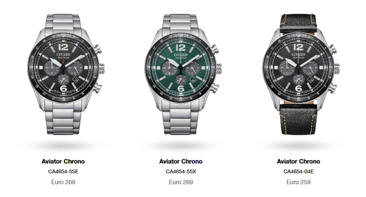 De nieuwe Citizen OF Collection Aviator-horloges. (Afbeelding bron: Citizen)