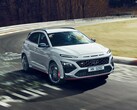 Hyundai Kona N performance SUV rijdt op een circuit. (Afbeeldingsbron: Hyundai)
