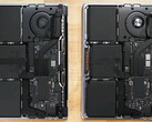 Spot het verschil: de M1 MBP 13 vergeleken met de M2 MBP 13. (Afbeelding bron: iFixit)