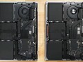 Spot het verschil: de M1 MBP 13 vergeleken met de M2 MBP 13. (Afbeelding bron: iFixit)