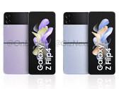 De Galaxy Z Flip4 zal bij de lancering beschikbaar zijn in 71 kleurencombinaties, waaronder de twee hier afgebeelde. (Afbeelding bron: @OnLeaks & GizNext)