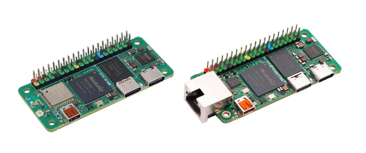 De Radxa ZERO 3W en ZERO 3E, van links naar rechts. (Afbeeldingsbron: Radxa)