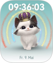 De kat wordt gekroond wanneer alle ringen gesloten zijn.