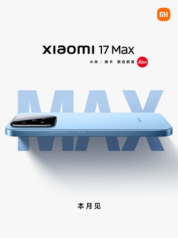 Officiële teaserafbeelding van de Xiaomi 17 Max.