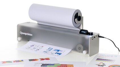 De Open Printer print in kleur en kan uw papierrol in A4-formaat snijden (Afbeelding bron: Open Tools)