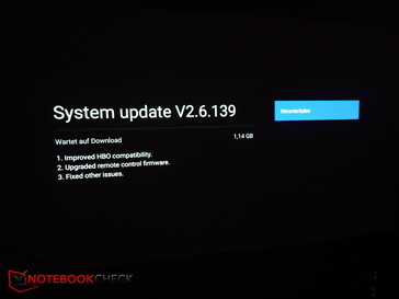 Wow, 1,14 GB voor een projector systeem update..