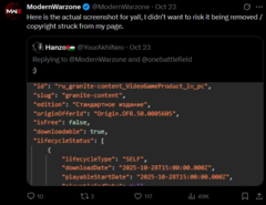 Een bericht op X waarin het gebruik van nieuwe assets voor de BF6 Battle Royale wordt bevestigd (afbeeldingsbron: ModernWarzone X)