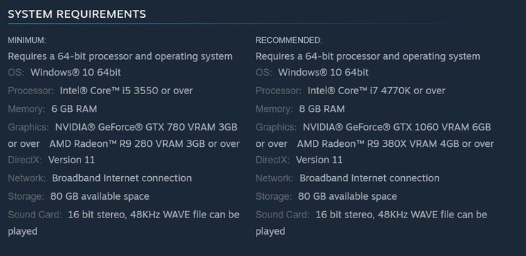 Nioh systeemvereisten. (Afbeeldingsbron: Steam)