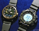 De Casio Pro Trek PRW-61ANS-3 en PRG-340ANS-3 van links naar rechts, afgebeeld. (Afbeeldingsbron: MyNavi.jp)