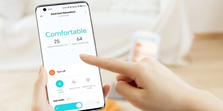 De Xiaomi Smart Dehumidifier kan worden bestuurd via de app van het merk