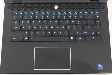 Vertrouwde Alienware-toetsenindeling, maar met een nieuw clickpad