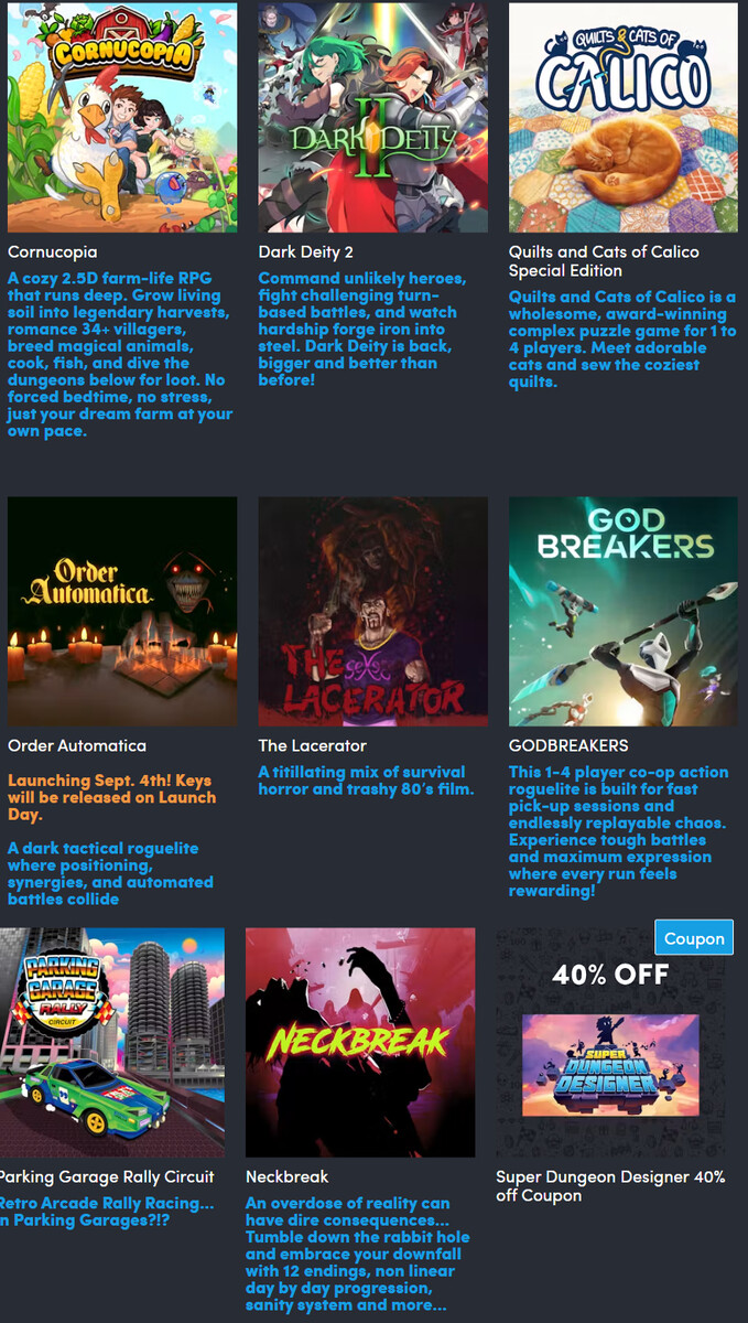 Alle games die zijn opgenomen in de Pax West 2026-bundel