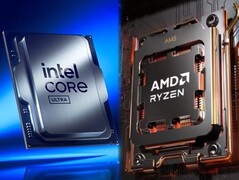 Intel en AMD hebben nieuwe CPU-releases voor zowel 2024 als 2025. (Afbeeldingsbron: Intel/AMD - bewerkt)