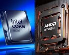 Intel en AMD hebben nieuwe CPU-releases voor zowel 2024 als 2025. (Afbeeldingsbron: Intel/AMD - bewerkt)