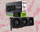 De Asus Prime GeForce RTX 5060 is een overgeklokt model met een boostklok van 2.595 MHz. (Afbeelding bron: Asus, Unsplash, bewerkt)