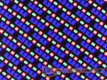 Haarscherpe RGB-subpixels van het glanzende scherm zonder korreligheidsproblemen