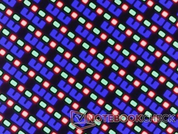 Haarscherpe RGB-subpixels van het glanzende scherm zonder korreligheidsproblemen