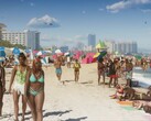 GTA 6-trailer 1 toont een groot aantal NPC's op het strand.