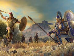 Een afbeelding waarop een duel tussen twee helden in A Total War Saga: Troy te zien is.