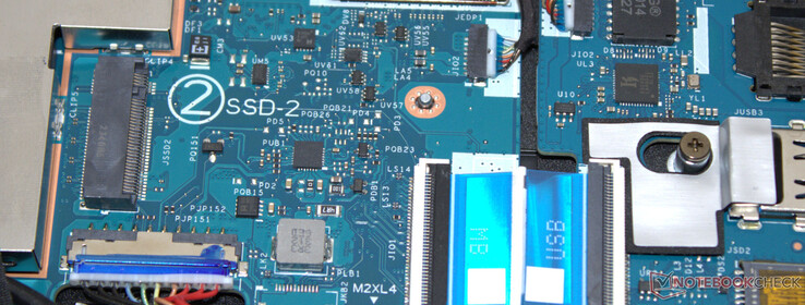 Er is ook een sleuf voor een tweede SSD.