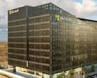 Luchtfoto van een kantoorgebouw van Microsoft.