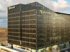 Luchtfoto van een kantoorgebouw van Microsoft.