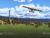 Jurassic World in Microsofts Flight Simulator 2024 (Afbeeldingsbron: Microsoft)