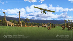 Jurassic World in Microsofts Flight Simulator 2024 (Afbeeldingsbron: Microsoft)