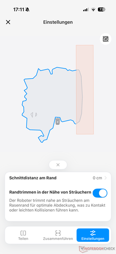 Aanpasbare randgebieden op de kaart
