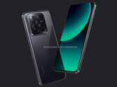 De Xiaomi 14 Pro heeft naar verwachting een aangepast ontwerp met vier camera's aan de achterkant. (Afbeeldingsbron: @OnLeaks &amp; 91mobiles)