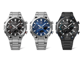Van links naar rechts: de Casio Edifice ECB-2300D-1A, ECB-2300D-2A en ECB-2300DC-1A. (Afbeeldingsbron: Casio)