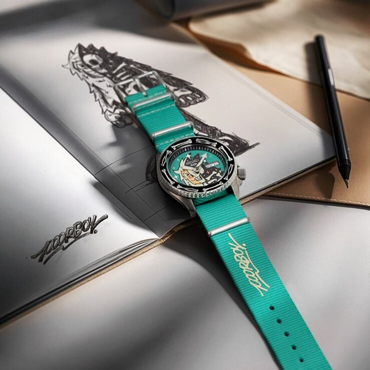Het Seiko 5 Sports x Poorboy SRPM17K samenwerkingshorloge. (Afbeelding bron: Seiko via Q-P Magazine)