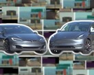 De vergelijking tussen de HW3 Tesla Model S en de HW4 Tesla Model Y liet opzienbarende visuele verschillen zien. (Afbeelding bron: AI DRIVR - bewerkt)