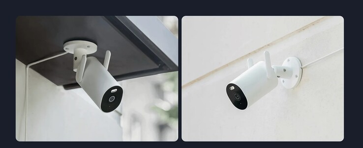 De Xiaomi Outdoor Camera AW300 kan aan de muur of het plafond worden bevestigd. (Afbeeldingsbron: Xiaomi)