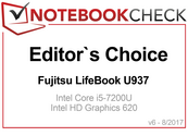 Editor's Choice Award in augustus 2017: LifeBook U937