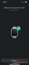 de Amazfit GTS 4 Mini smartwatch instellen