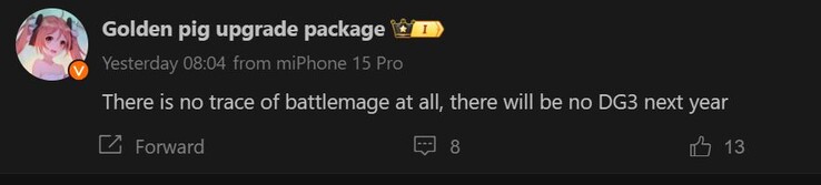Intel Arc Battlemage releasedatum wordt mogelijk uitgesteld. (Bron: Golden Pig Upgrade)