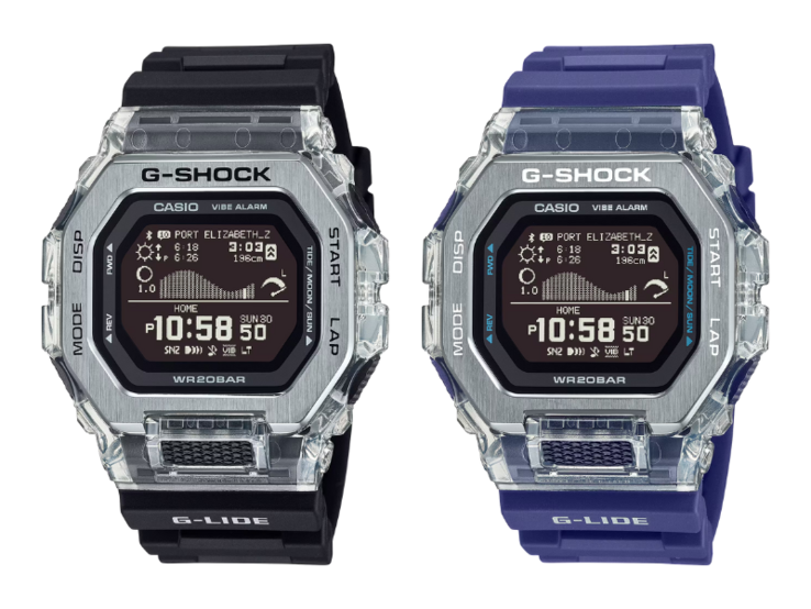 Van links naar rechts: de Casio GBX100S-1 en GBX100S-2 horloges. (Afbeeldingsbron: Casio)