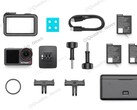 De DJI Osmo Action 5 Pro zal voorzien zijn van 3 batterijen voor langere opnamesessies. (Afbeeldingsbron: @Quadro_News via Twitter/X)