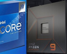 De Intel Core i9-13900K en AMD Ryzen 9 7950X zijn het neusje van de zalm van de huidige processoroogst. (Beeldbron: Intel (VideoCardz)/AMD - bewerkt)