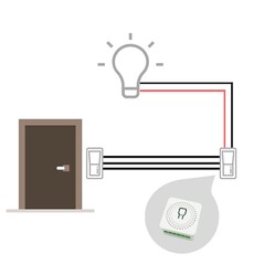 een minirelais, bijvoorbeeld voor montage achter lichtschakelaars,