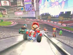 Mariokart World aangekondigd voor de lanceringsdag van de Switch! Afgebeeld: Gameplaytrailer met een track in Mario Kart World (Afbeelding Bron: Nintendo Direct voor Switch 2 screenshot)