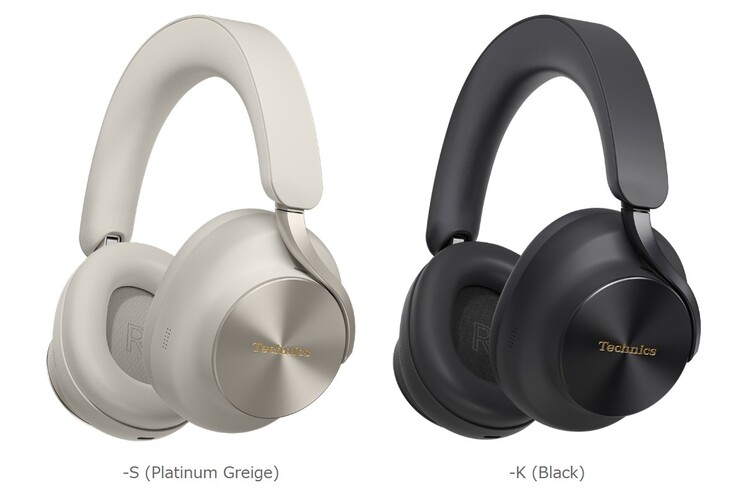 De Technics A1000-hoofdtelefoon is verkrijgbaar in Platinum Greige (EAH-A1000-S) (links) of zwart (EAH-A1000-K).
