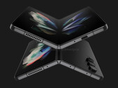 De Galaxy Z Fold4 komt naar verwachting in de herfst. (Afbeelding bron: @OnLeaks & Smartprix)