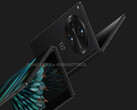 De OnePlus Fold zal het handelsmerk van het bedrijf waarschuwing slider. (Afbeeldingsbron: @OnLeaks &amp; SmartPrix)