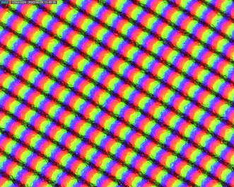 Enigszins korrelige subpixels door de matte overlay