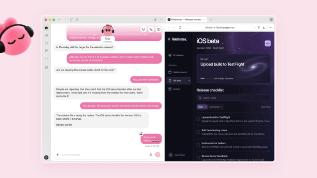 Een Dot volgt een software-release, verhelpt een probleem en dient het resultaat in ter beoordeling voordat het wordt samengevoegd.