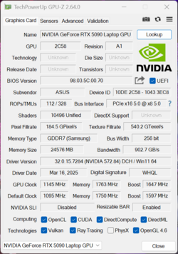 GPU-Z RTX 5000 laptop