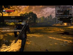 De Witcher 3 draait op macOS 26 Tahoe via Crossover en Game Porting Toolkit 3.0 op een MacBook Pro M1 Max. (Afbeeldingsbron: Blendlogic Tech op YouTube)